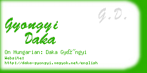 gyongyi daka business card